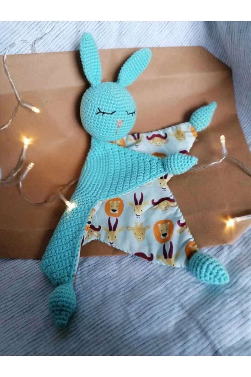 Mavi Amigurumi Tavşan Uyku Arkadaşım — görsel 2