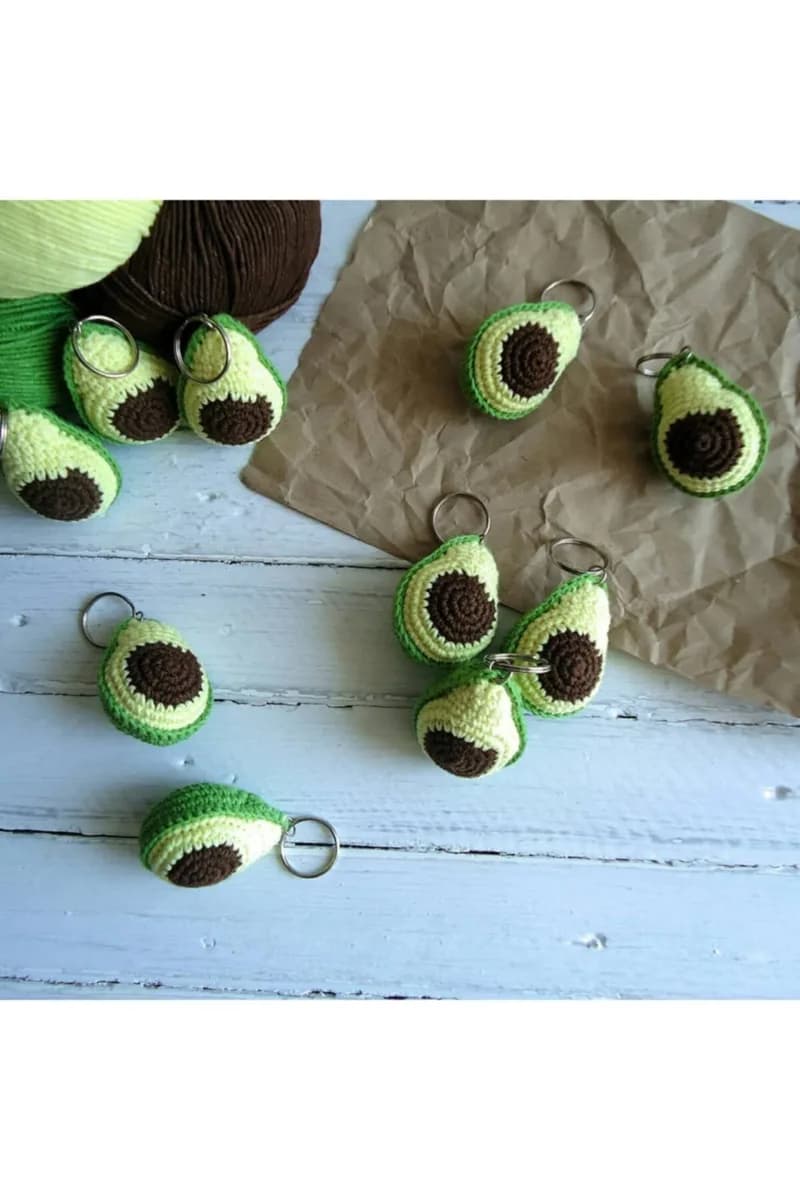 Amigurumi Avokado Anahtarlık — görsel 2